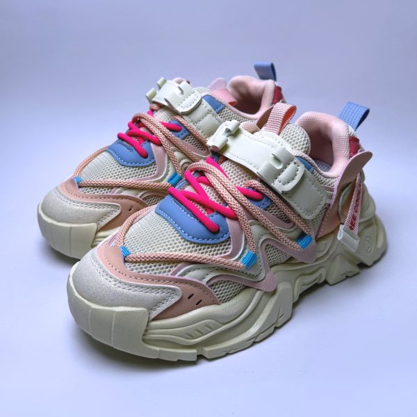 Championes niña RITMO Manteca/Rosa