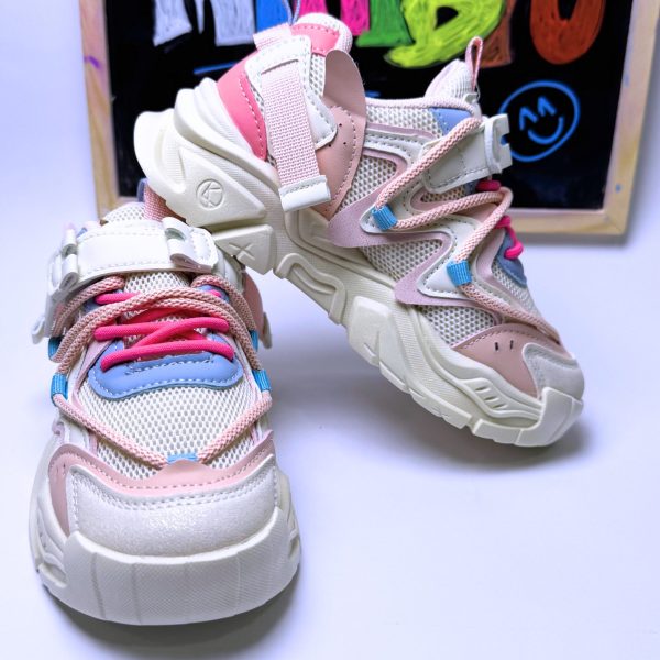 Championes niña RITMO Manteca/Rosa