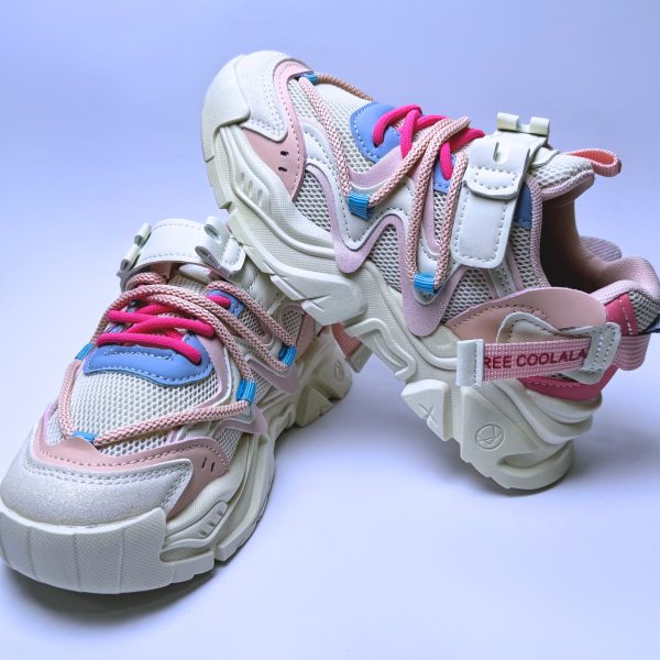 Championes niña RITMO Manteca/Rosa